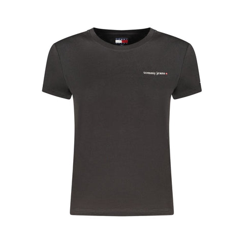 Black Cotton Womens T-Shirt