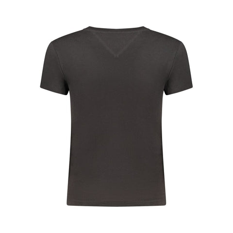 Black Cotton Womens T-Shirt