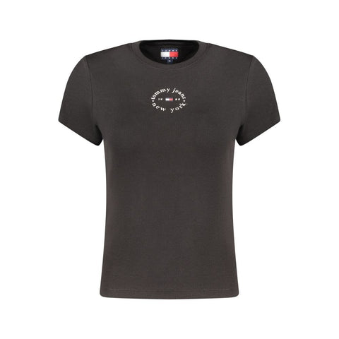 Black Cotton Women's T-Shirt