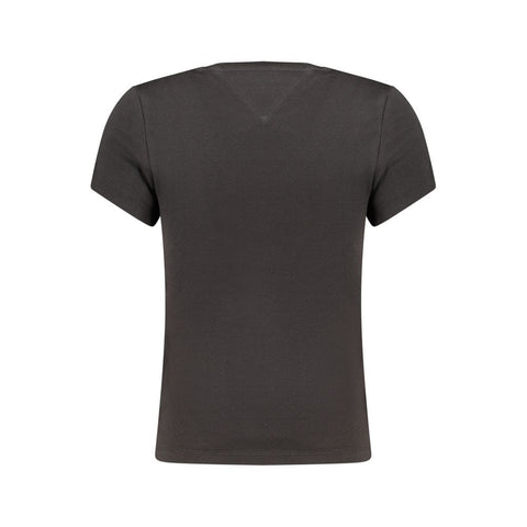 Black Cotton Women's T-Shirt
