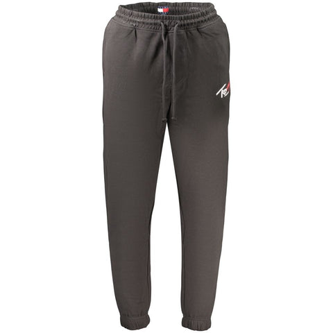 Black Cotton Mens Trousers