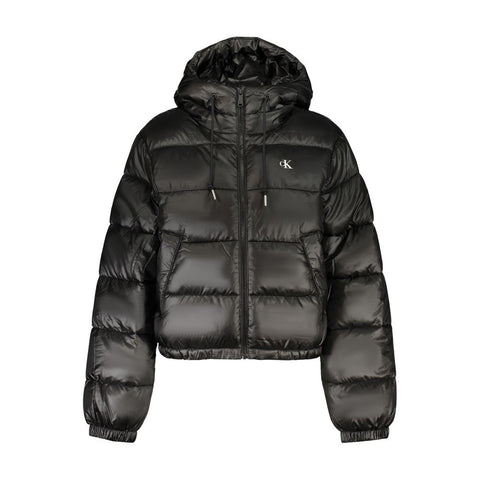 Black Polyester Womens Jacket