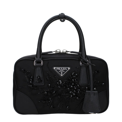 Black Fabric Handbag
