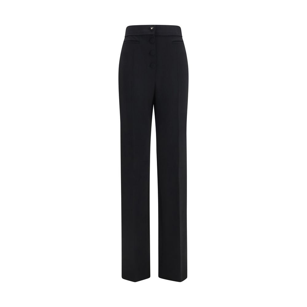Black Wool Oves Aries Flared Pants