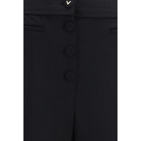 Black Wool Oves Aries Flared Pants
