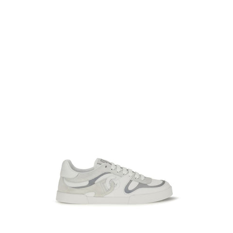 White Calf Leather Bos Taurus Low Top Sneakers