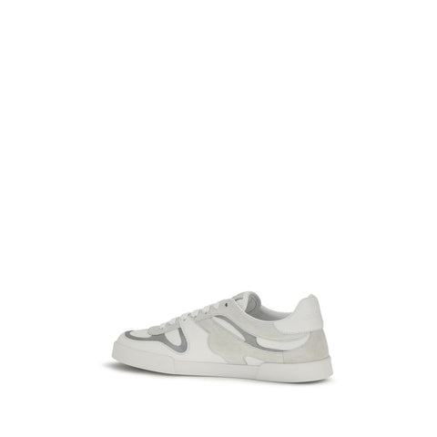 White Calf Leather Bos Taurus Low Top Sneakers