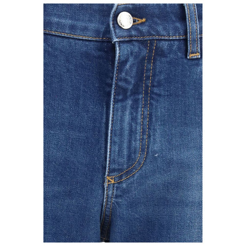 Blue Cotton Slim Fit Jeans