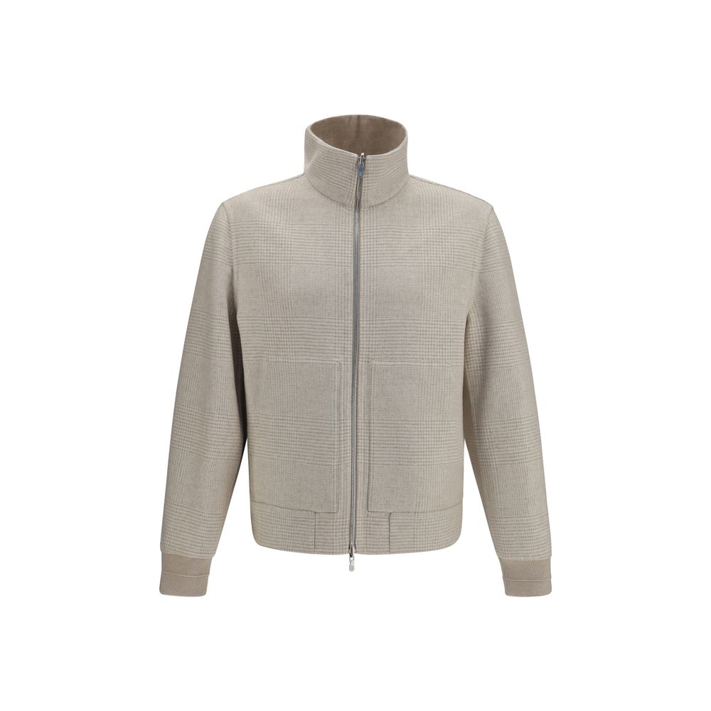 Beige Cashmere Full-Length Jacket