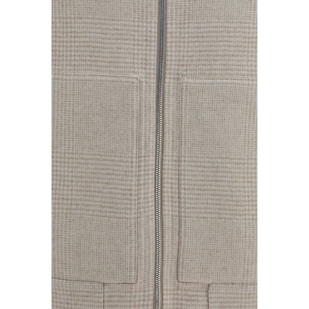 Beige Cashmere Full-Length Jacket