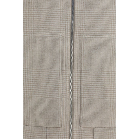 Beige Cashmere Full-Length Jacket