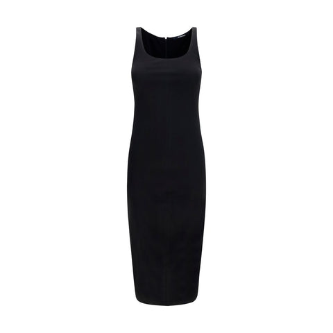 Black Viscose Casual Dress