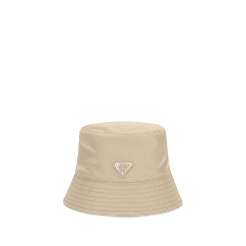Beige Polyamide Bucket Hat