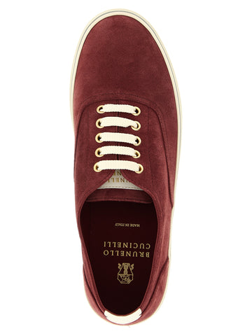 Bordeaux Calfskin Low Top Sneakers