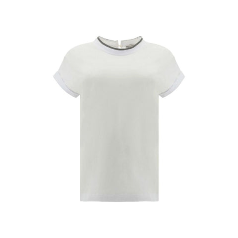 White Elastane T-Shirt