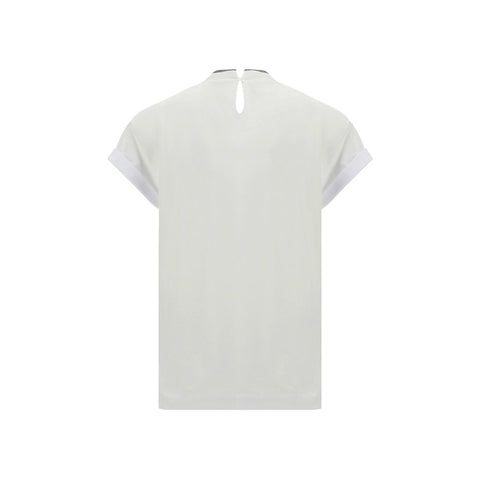 White Elastane T-Shirt