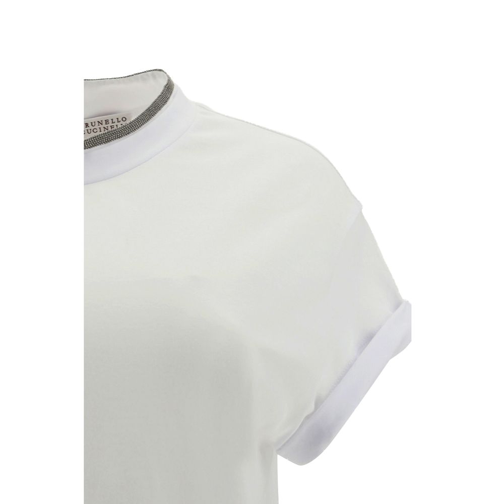 White Elastane T-Shirt