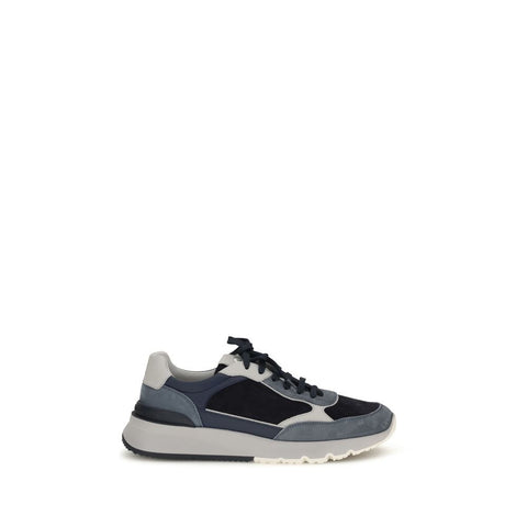 Blue Calf Leather Bos Taurus Athletic Sneakers