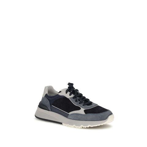 Blue Calf Leather Bos Taurus Athletic Sneakers