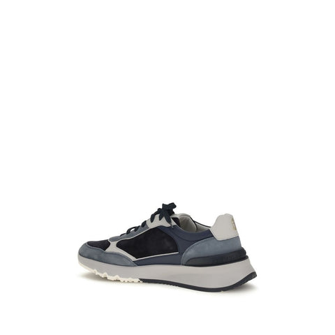 Blue Calf Leather Bos Taurus Athletic Sneakers