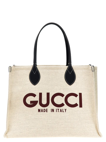 Beige Polyethylene Tote Bag