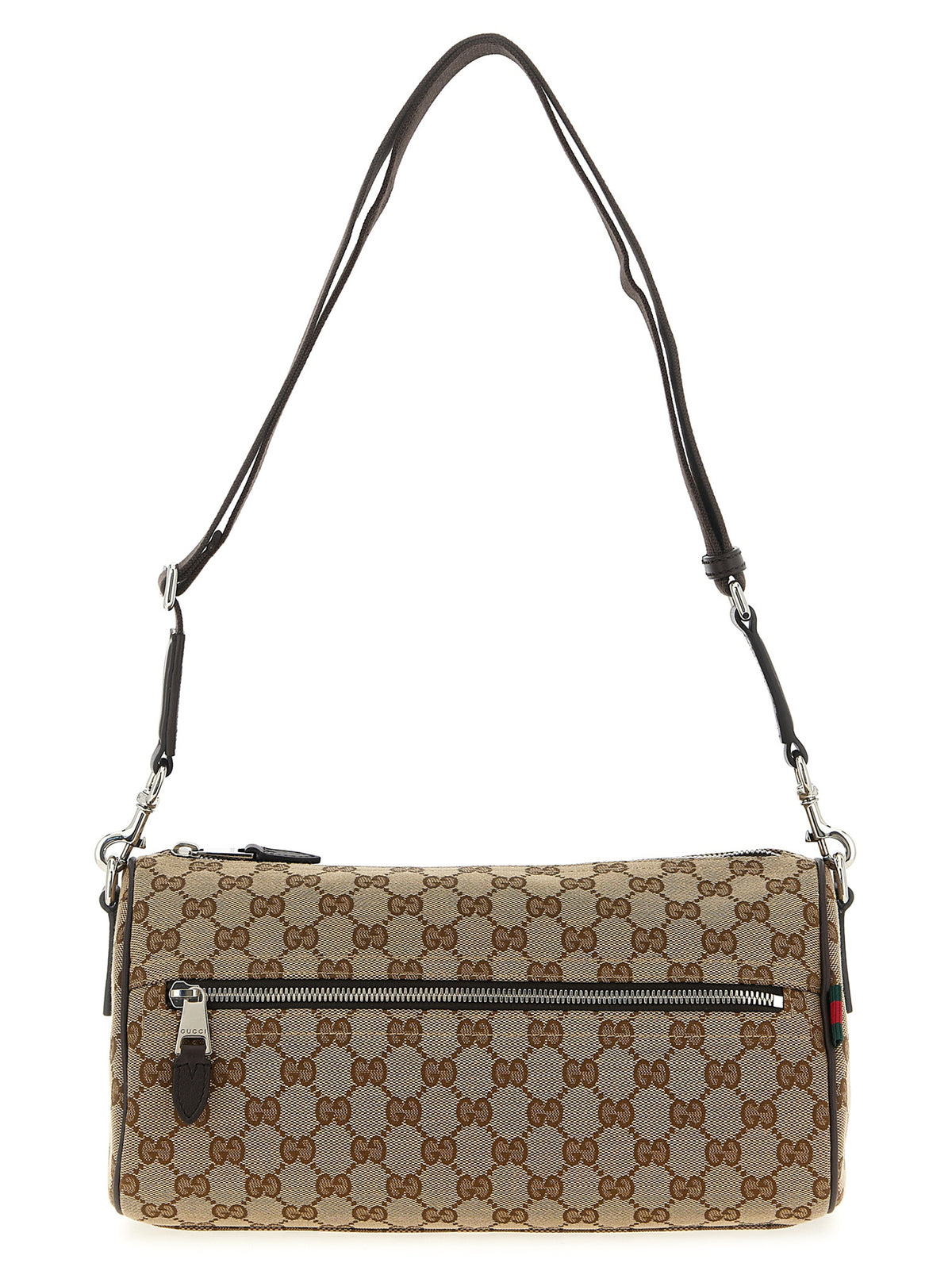 Beige Polyester Crossbody Bag