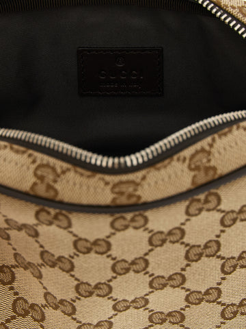 Beige Polyester Crossbody Bag
