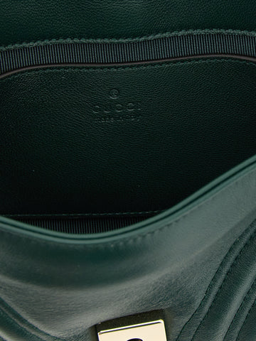 Bicolor Lamb Leather Shoulder Bag