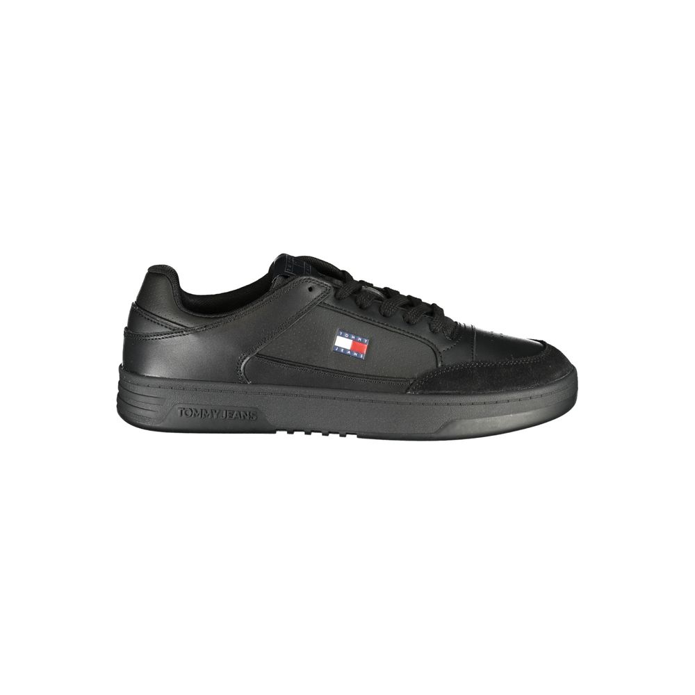 Black Polyurethane Men's Sneaker