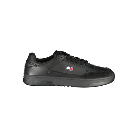 Black Polyurethane Men's Sneaker
