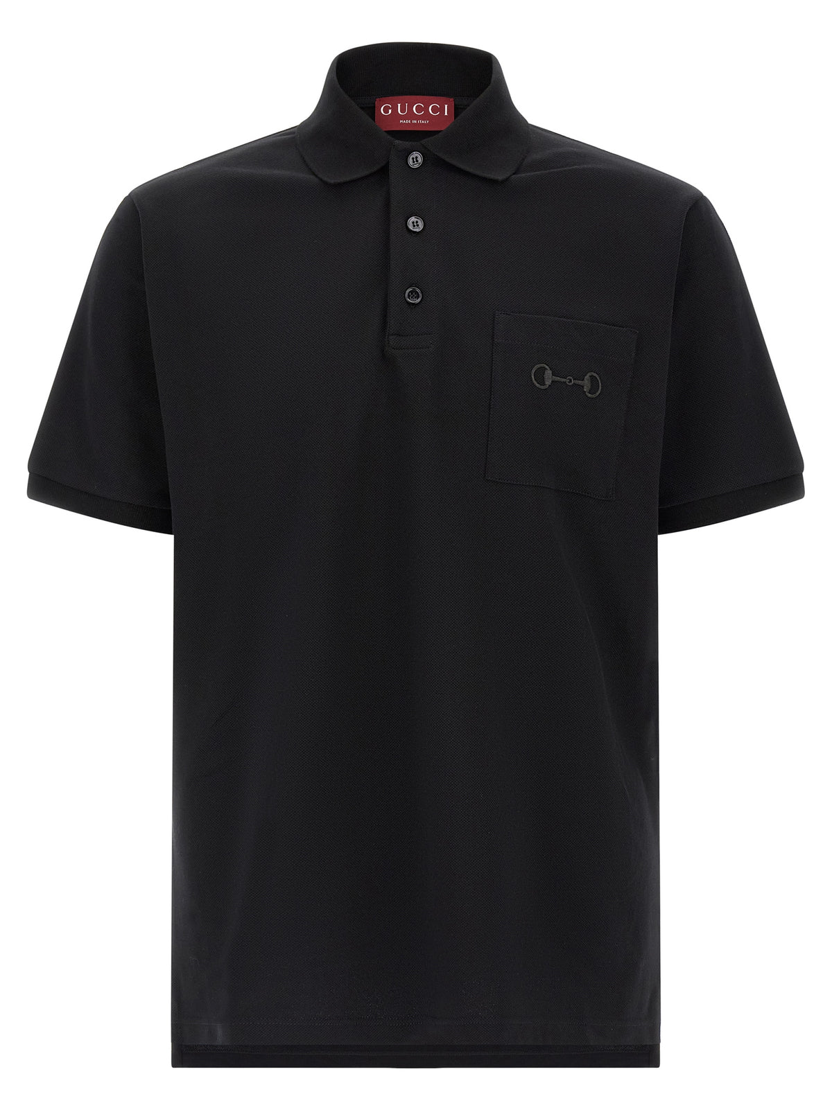 Black Cotton Polo Shirt