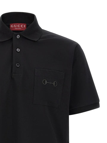 Black Cotton Polo Shirt