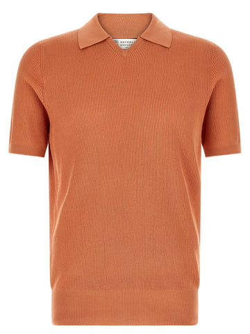 Orange Cotton Polo Shirt