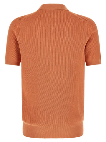 Orange Cotton Polo Shirt