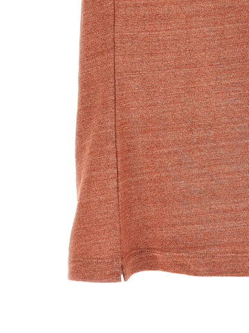 Orange Linen Polo Shirt