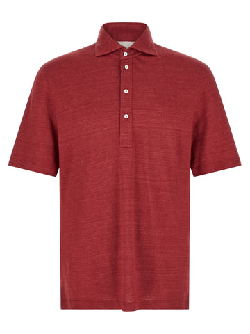 Multicolor Linen Polo Shirt
