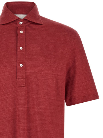 Multicolor Linen Polo Shirt