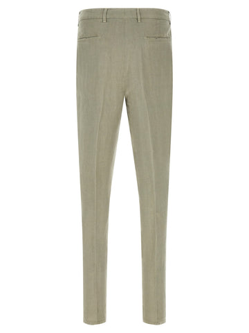 Bicolor Linen Casual Pants