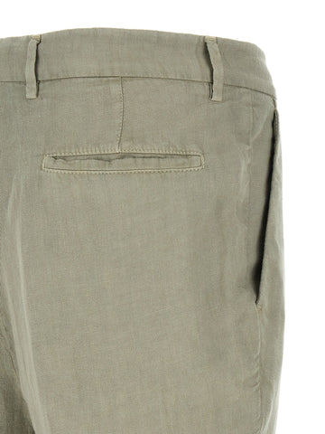 Bicolor Linen Casual Pants