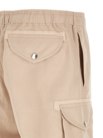 Beige Linen Bermuda Shorts