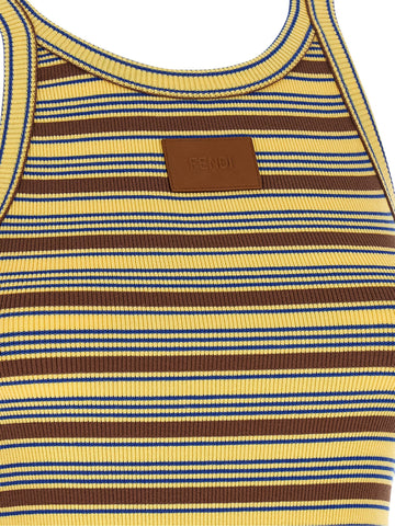 Multicolor Cotton Sleeveles T-Shirt