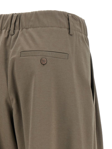 Gray Cotton Athletic Pants