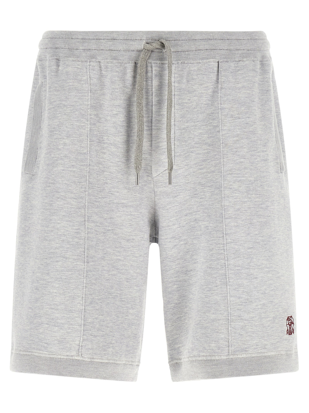 Gray Silk Bermuda Shorts