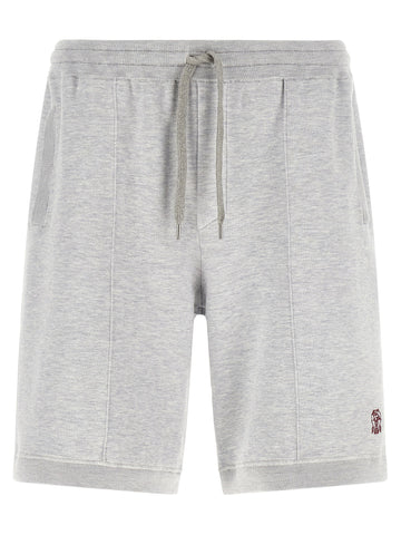 Gray Silk Bermuda Shorts