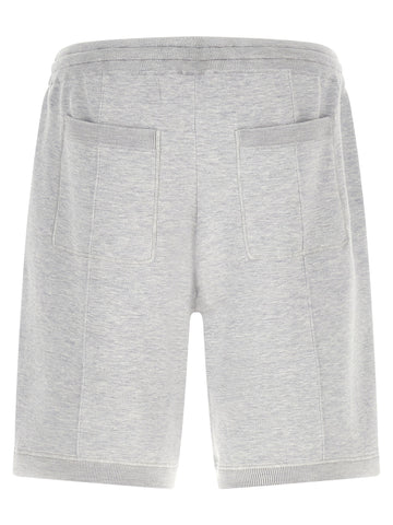 Gray Silk Bermuda Shorts