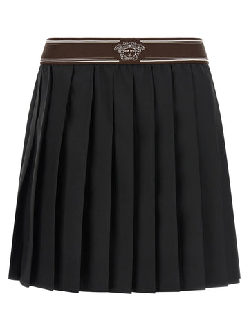 Black Wool Long Skirt