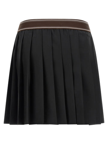Black Wool Long Skirt