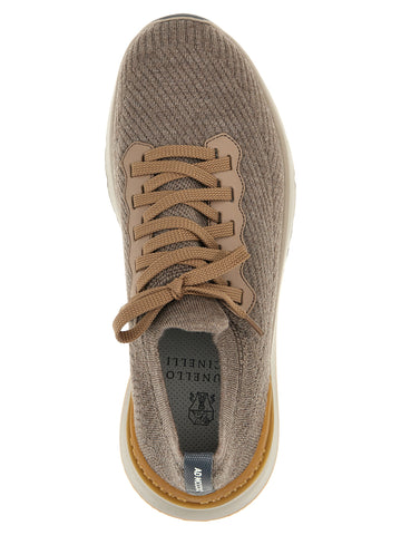Gray Wool Low Top Sneakers