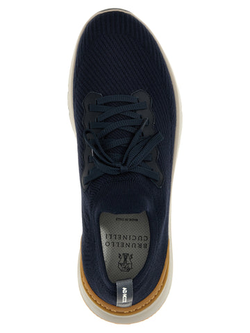 Blue Wool Athletic Sneakers