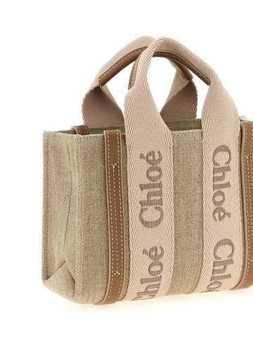 Multicolor Linen Handbag